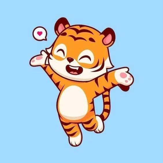 Hình nền cọp cute đầy màu sắc giúp làm mới điện thoại của bạn.
