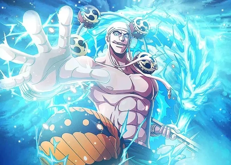 Ảnh Luffy Nika thể hiện sức mạnh, vẻ đẹp và thần thánh.