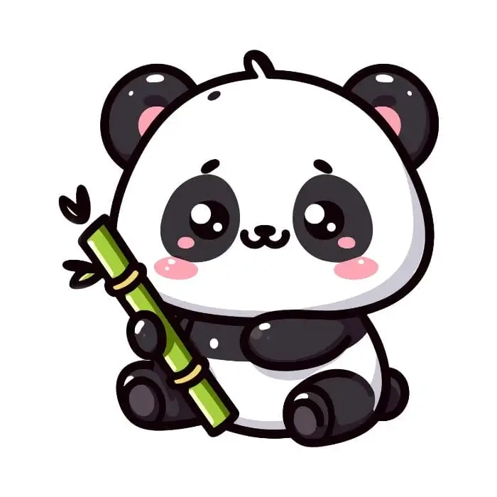Hình gấu trúc chibi cute siêu dễ thương