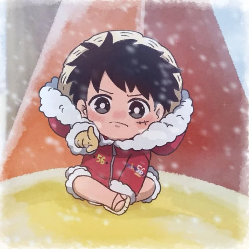 Ảnh Luffy Gear 5 chibi cute nhỏ nhắn nhưng mạnh mẽ
