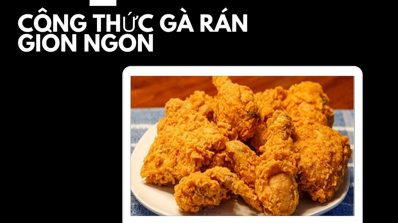 Đùi gà tẩm bột chiên giòn rụm vàng ươm trên đĩa